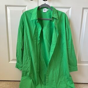 Princess Polly Green Button-Up Dress
